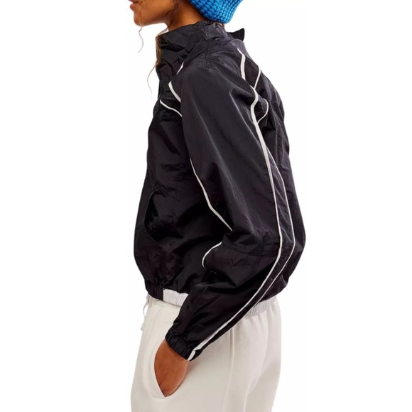 NWT Free People Movement Varsity Blues Jacket Black/White Small - Picture 6 of 8